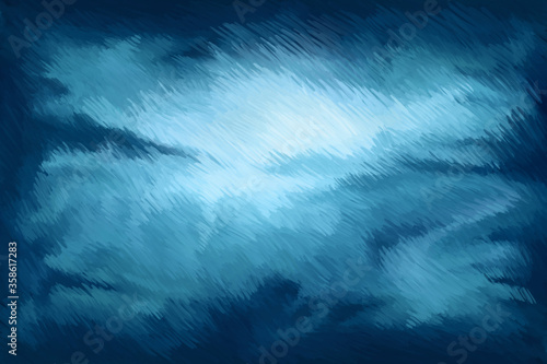 Deep blue drawn background. Night sky, calm abstrac backdrop
