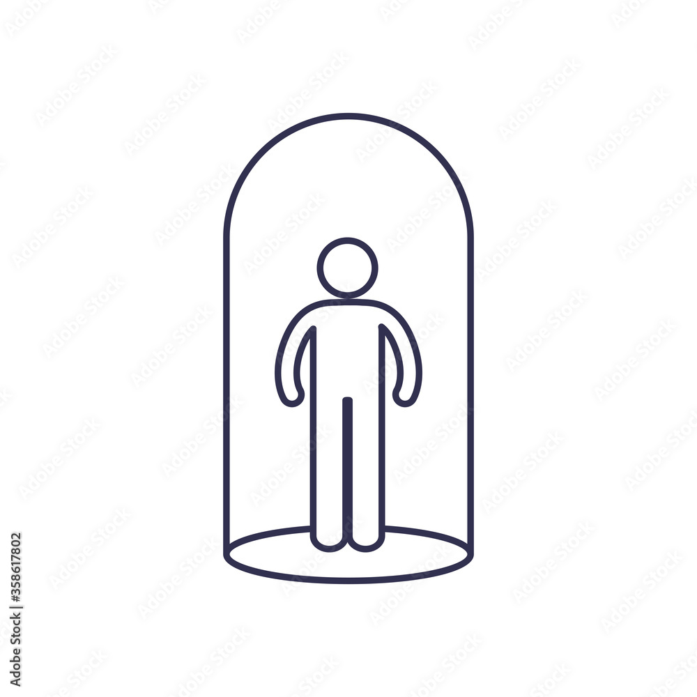 Isolated avatar line style icon vector design Isolated avatar line style icon vector design