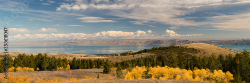 USA, Utah. View from HWY 89 near Garden City across Bear Lake photo