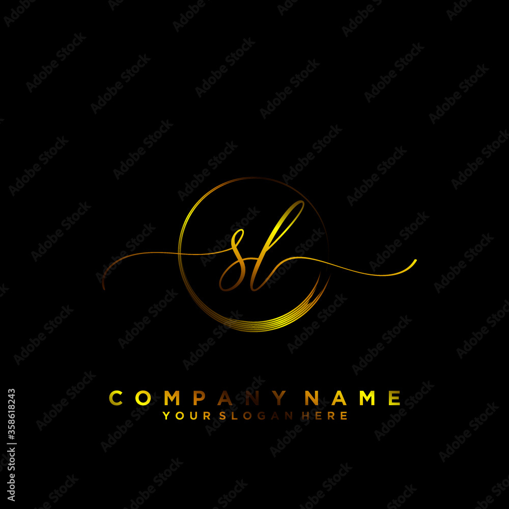 SL Initial handwriting logo vector
SL Initial handwriting logo vector