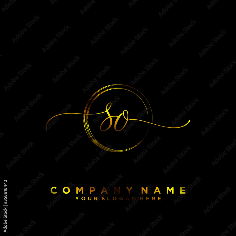 SO Initial handwriting logo vector
SO Initial handwriting logo vector