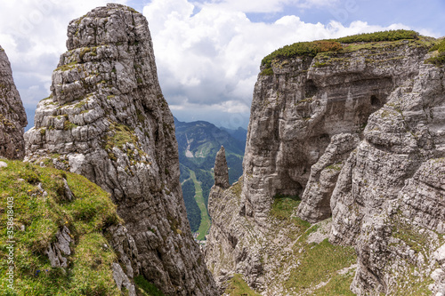 View from the mountain with the name Loser in the Dead Mountains (Totes Gebirge) in Austria