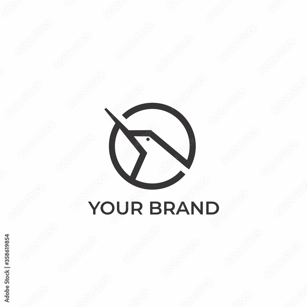 elegant minimalist circle bird logo for your brand elegant minimalist circle bird logo for your brand