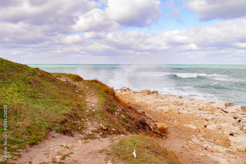 Black sea at the coast of Sevastopol, Crimea Black sea at the coast of Sevastopol, Crimea