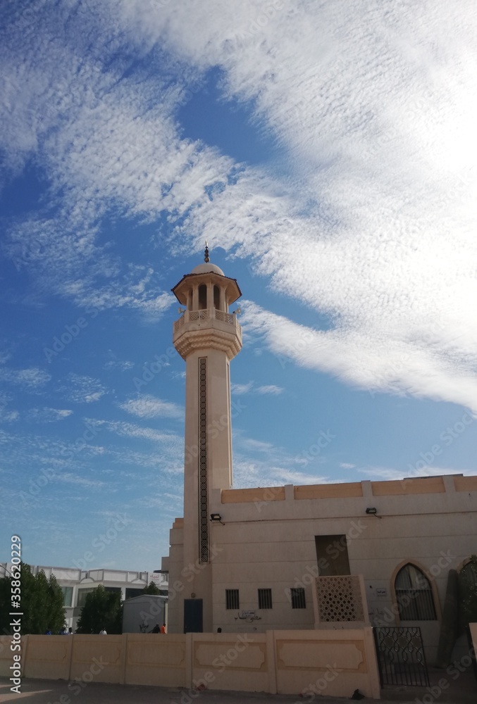 minaret of the mosque in muscat oman