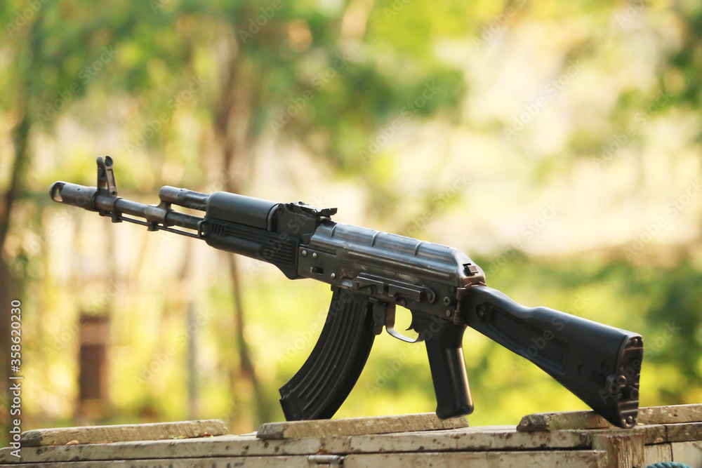 Automatic Kalashnikov black AK automatic assault rifle weapon gun Automatic Kalashnikov black AK automatic assault rifle weapon gun