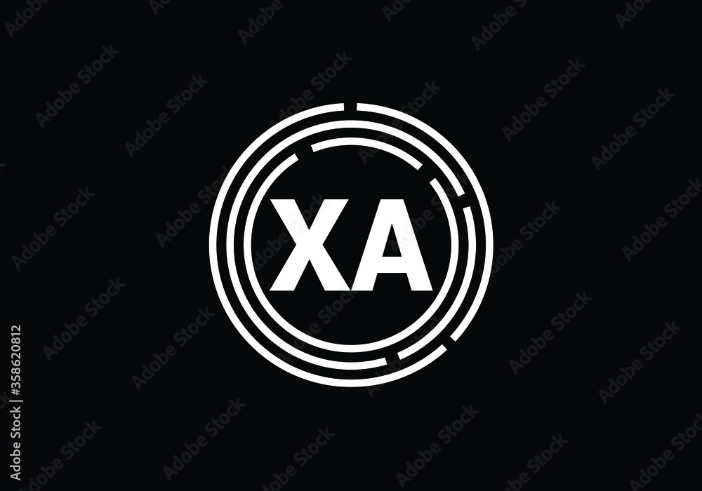 Initial Monogram Letter X A Logo Design Vector Template. X A Letter Logo Design Initial Monogram Letter X A Logo Design Vector Template. X A Letter Logo Design
