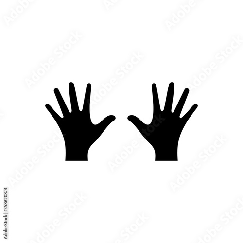 Hands sillhouette. Icon vector.