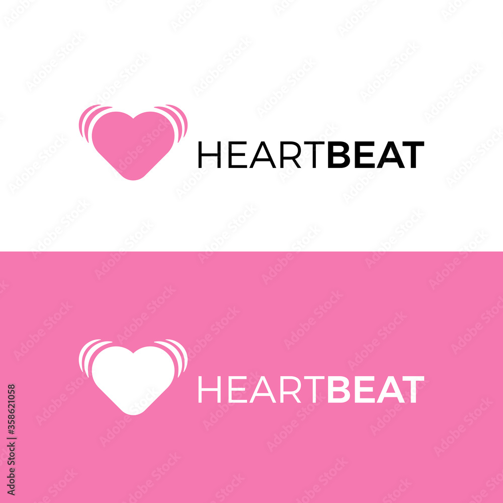 Heart beat logo. Icon vector.