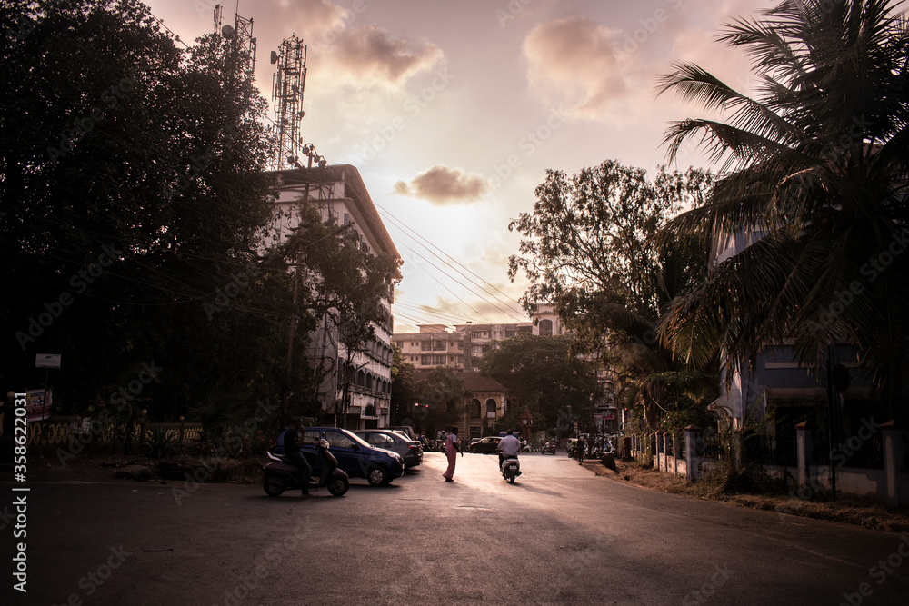 Goldenhour in the streets of Mapusa