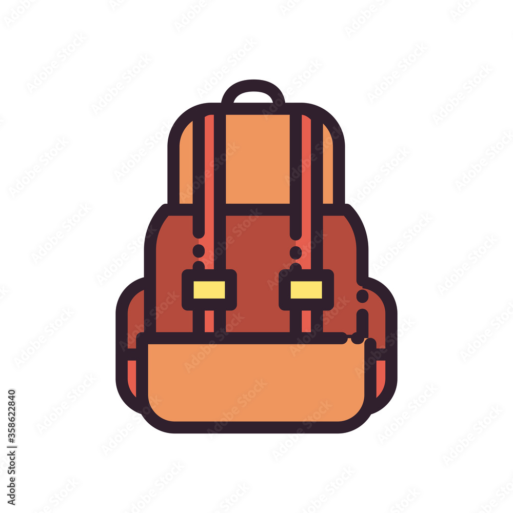 Isolated travel bag fill and line style icon vector design Isolated travel bag fill and line style icon vector design