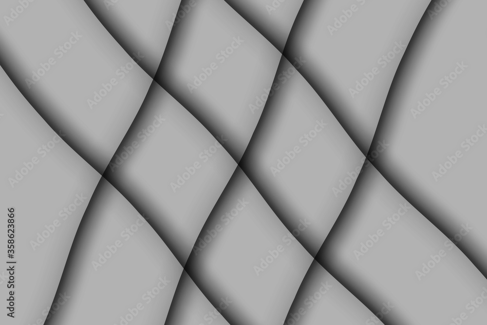 Abstract Gray 3D Paper Cut Shapes Background