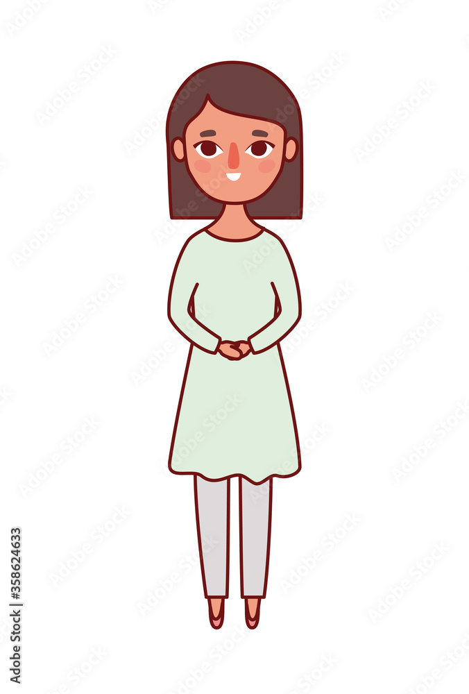 Avatar woman cartoon with brown hair design, Girl female person people human and social media theme Vector illustration Avatar woman cartoon with brown hair design, Girl female person people human and social media theme Vector illustration
