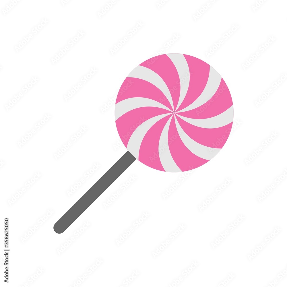 Candy icon in flat design style. Sweets sign.