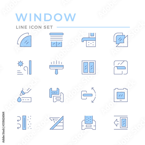 Set color line icons of window