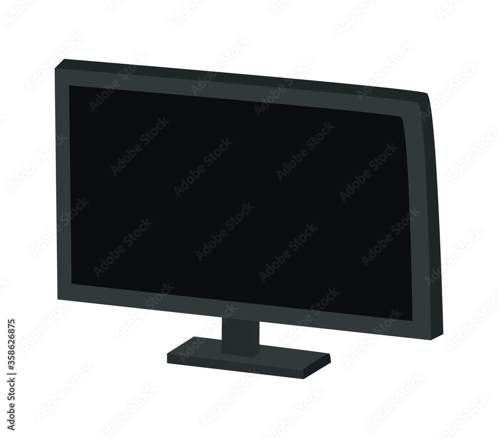 Black tv design, Television device gadget technology electronic video screen display and home theme Vector illustration Black tv design, Television device gadget technology electronic video screen display and home theme Vector illustration