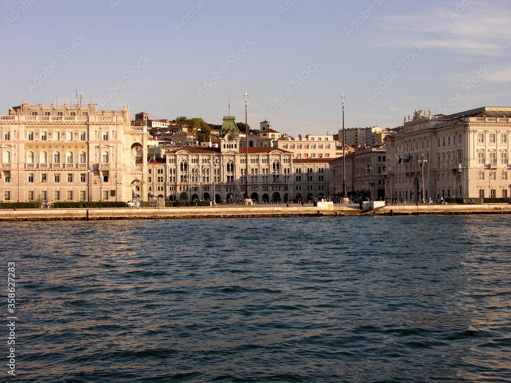 Trieste, Italy, Piazza Unita d'Italia Seen from the Stone Pier