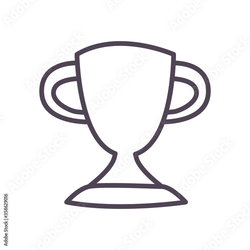 Isolated trophy line style icon vector design
