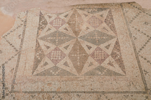 Gladiatoren Mosaike in der archäologischen Stätte Kourion auf Zypern 