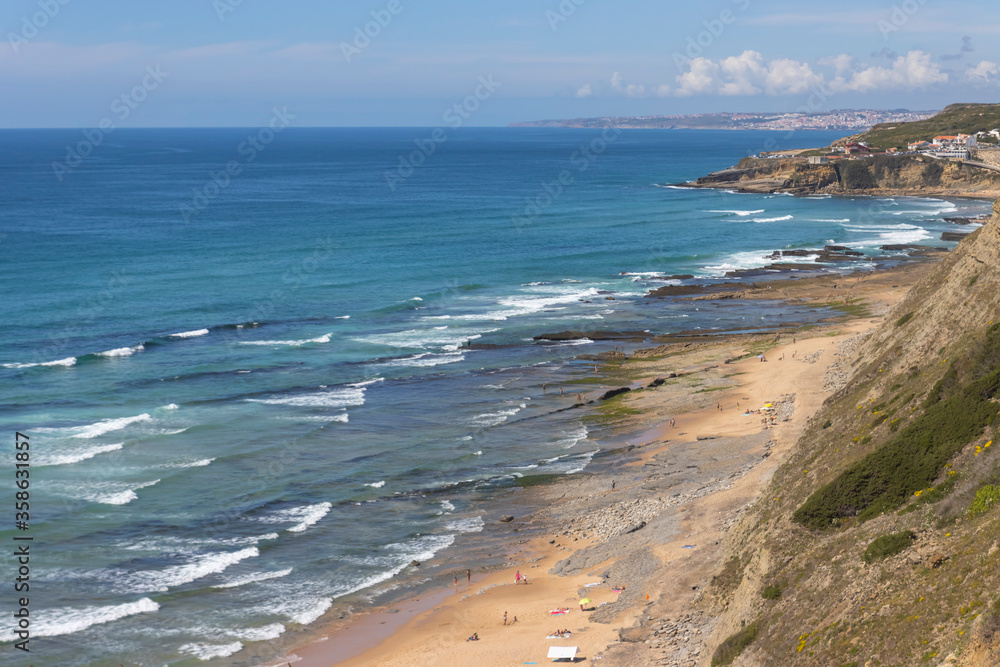 Vista da Praia da Aguda em Sintra Portugal