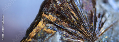 Astrophyllite stone close up