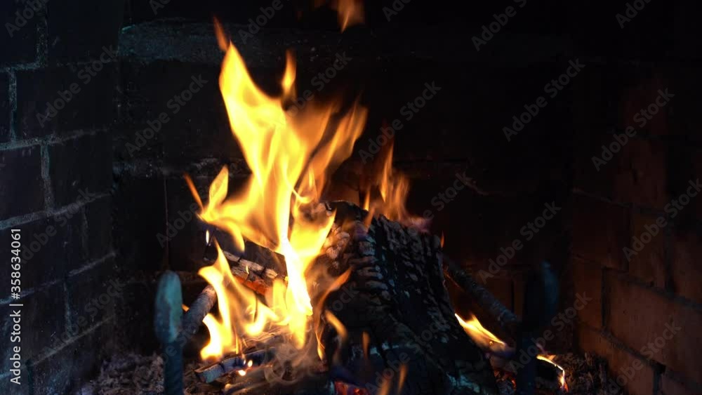 fire burning in fireplace house fire burning in fireplace house