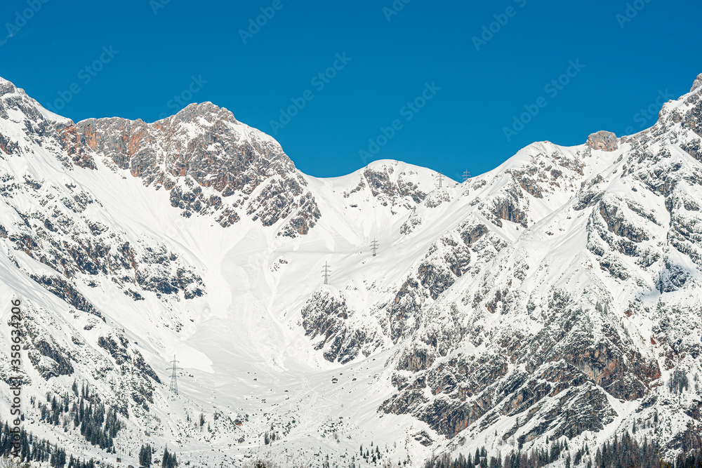 montains in the Austrian Alps near Saalfelden in Salzburger Land in the county of Zell am See.