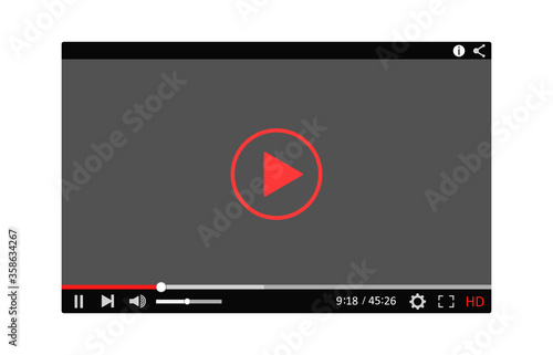 Realistic digital media player vector graphics.