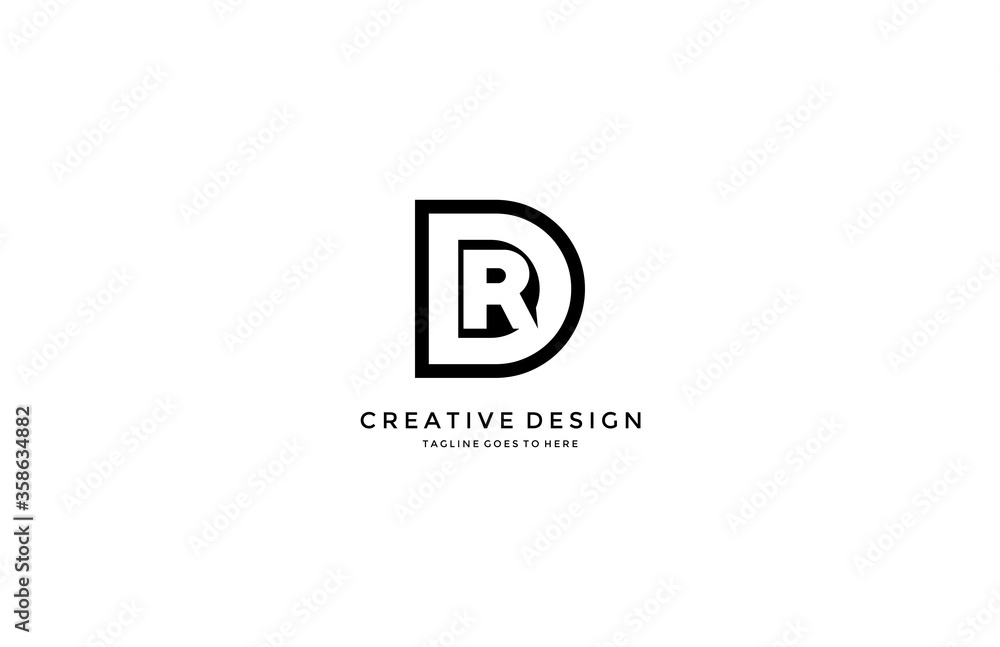 Creative Modern D R Design Logo Creative Modern D R Design Logo