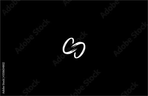Schilderij op canvas CC Infinity Grunge Brush Letter Logo Design