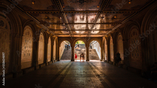 inside the underpass