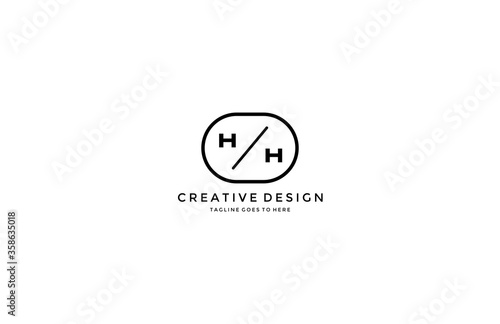 HH Letter Capsule Shape Logo Design