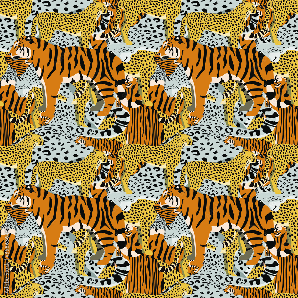 Riot of spots as tigers and leopards