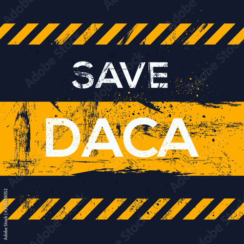 Warning sign (Deferred Action for Childhood Arrivals), vector illustration