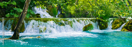 It's Plitvice Lakes National Park, the largest national park in Croatia, UNESCO World Heritage