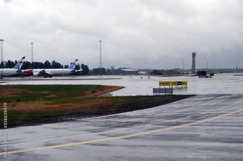 View from the airliner of Tallinn - Oslo