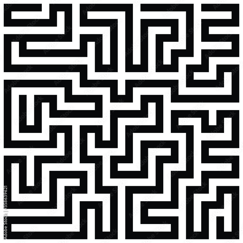 Seamless meandering lines, technology background, 80-s style, geometric fabric print in black and white, seamless background with maze texture. Seamless meandering lines, technology background, 80-s style, geometric fabric print in black and white, seamless background with maze texture.