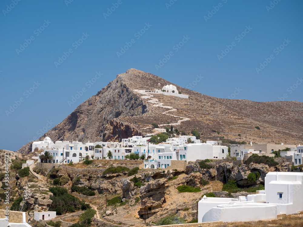 Greek village Chora in Folegandros island