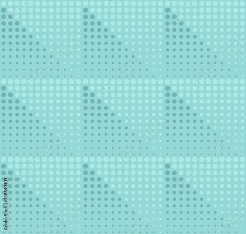 Seamless halftone dots pattern, seamless geo, geometric background with triangles, halftone gradient, abstract faceted background texture, retro style, blue vetor background