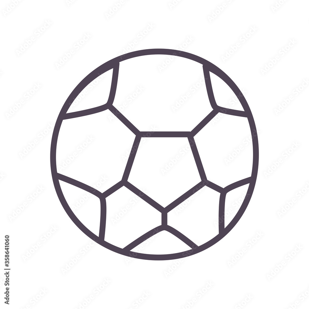 Soccer ball line style icon vector design Soccer ball line style icon vector design