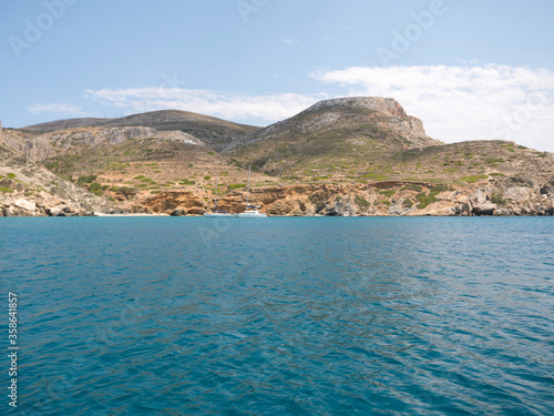 Beautiful rocky beach of Folegandros island