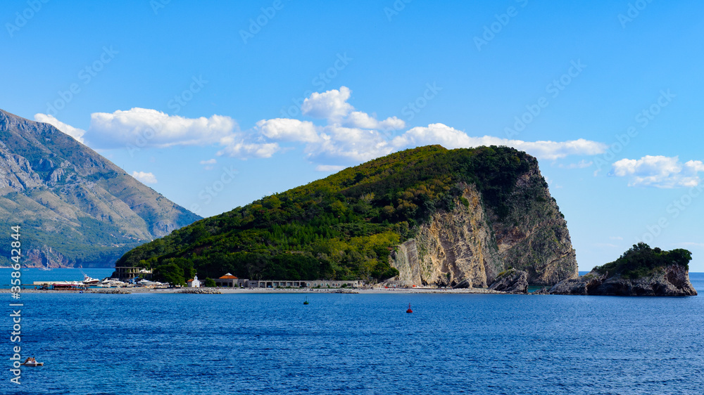 Fototapeta premium It's Saint Nicholas Island in Montenegro, Europe
