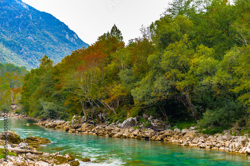 It s Drina river  a 346 km long river  which forms most of the border between Bosnia and Herzegovina and Serbia.