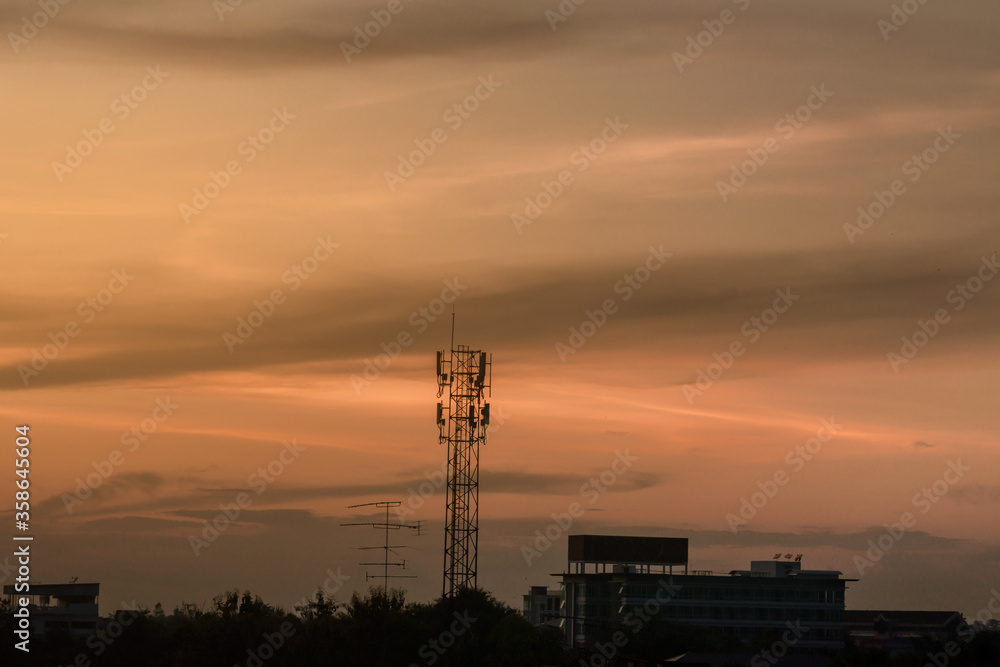 Fototapeta premium Telecommunications towers of 4G and 5G