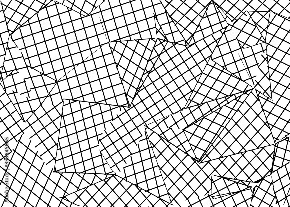 geometric square pattern abstract background in black and white