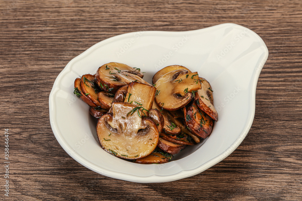 Roasted champignon with herbs and spices Roasted champignon with herbs and spices