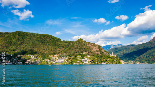 Morcote Village  the Pearl of Ceresio  Lake of Lugano  Switzerland