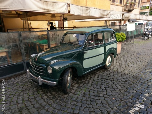 old classic car on the street in Rome © Marcin