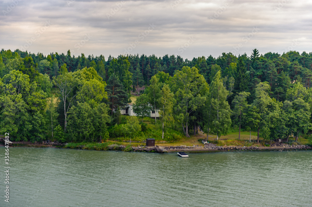 House among the trees in Finland small islands near Turcu House among the trees in Finland small islands near Turcu