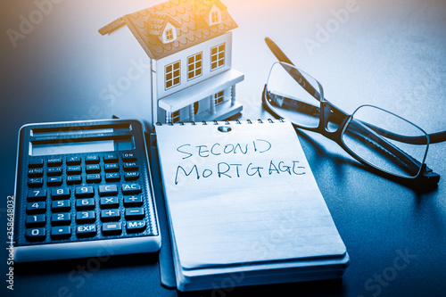 second mortgage word on note photo